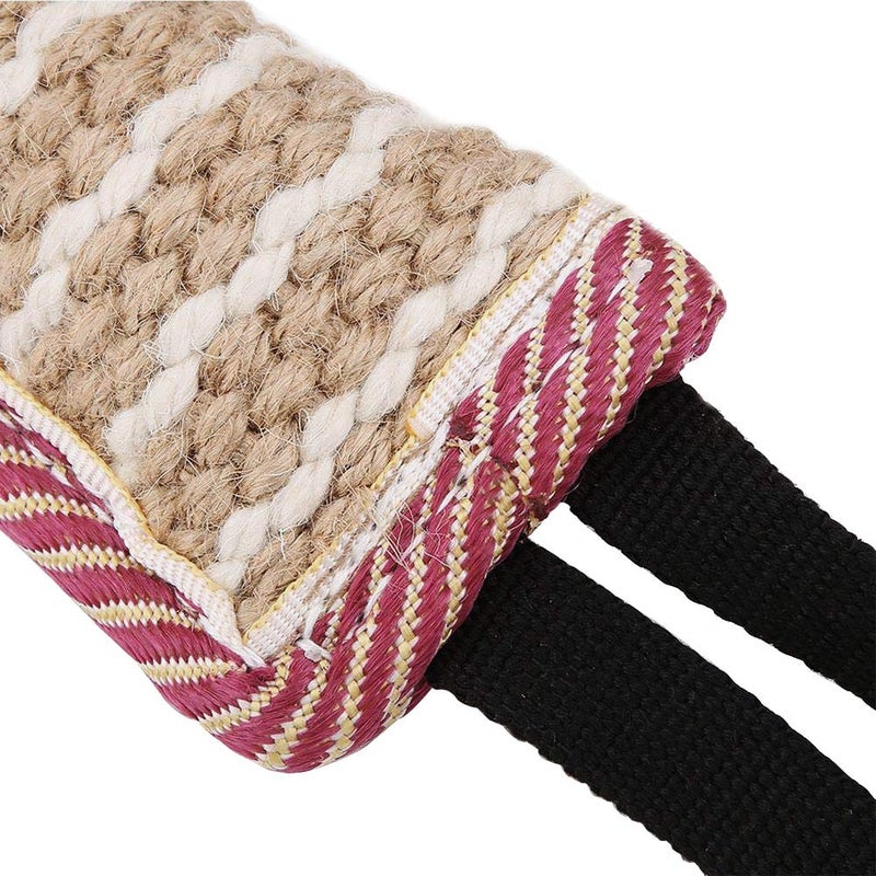 DGSL Dog Tug Toy, Tug of War Dog Toy Jute Bite Pillow with 2 Handles for Puppy Training Interactive Play, Fetch, K9 Suitable for Small Medium Large Dogs (red) - Image 4